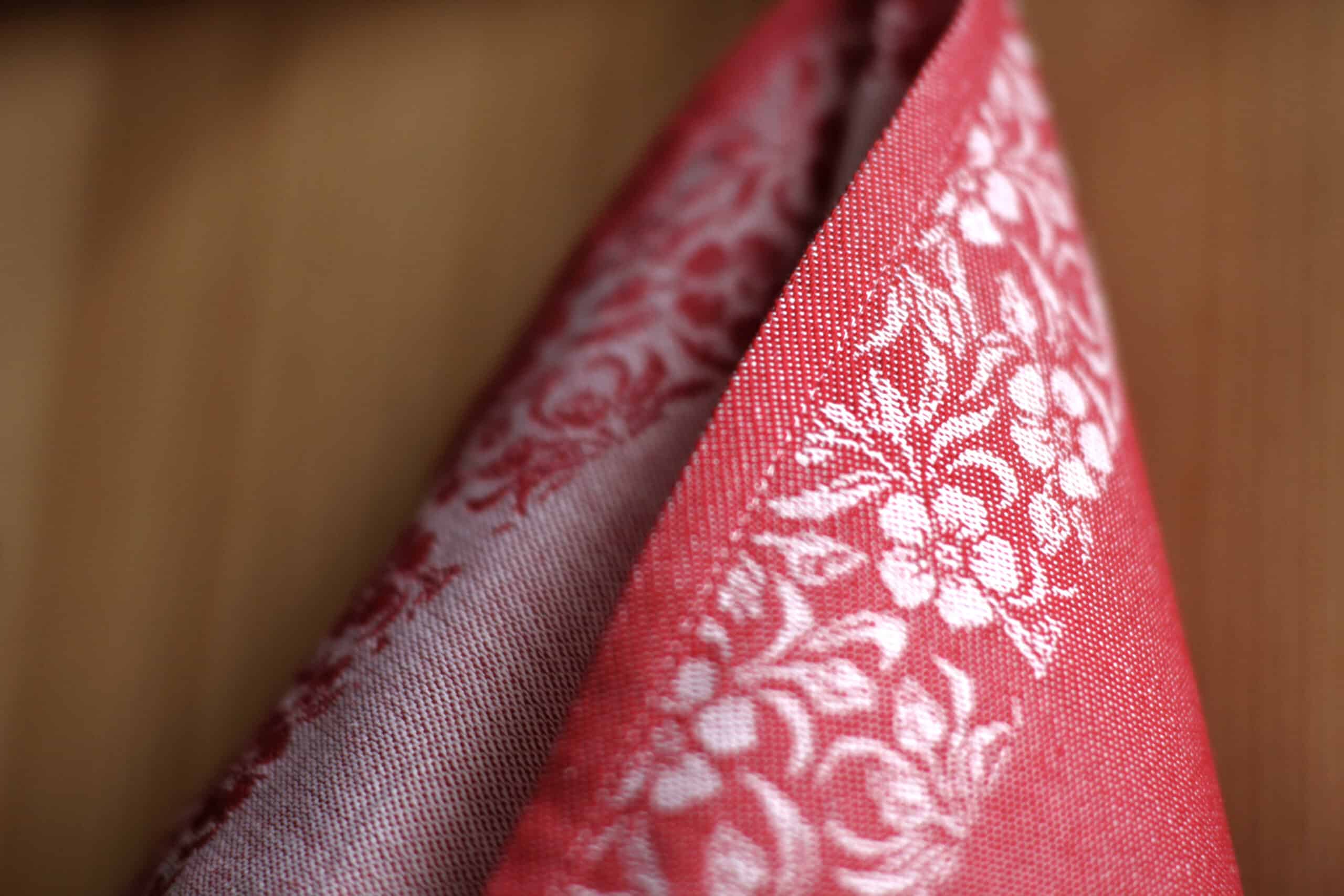 Geschirrhandtuch Rose handgewebt